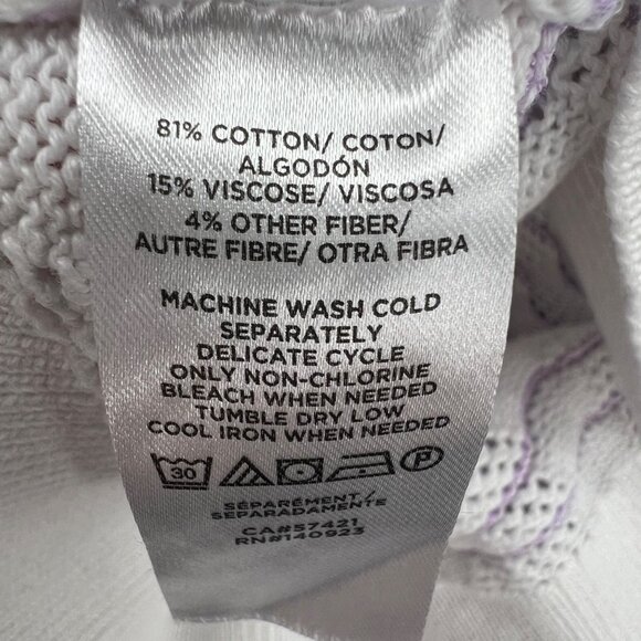 Loft Women's Small Multicolor Knit Sweater 81% Cotton Viscose Lightweight Pastel - Picture 5 of 8